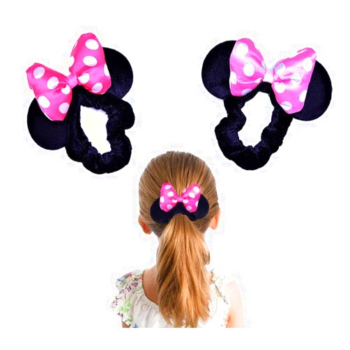 Generic Minnie Girl Mouse Hair Ties. 6 PACK. Super Cute., pink