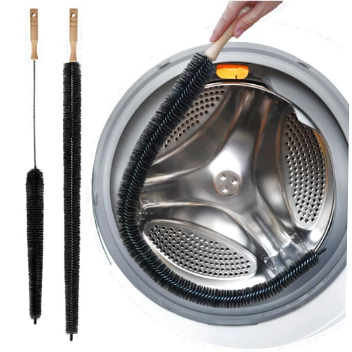 CN1ST 2 Pack Dryer Cleaner Vent Brush,Washing Machine Brush Dryer Vent Cleaning Kit, Clean Dryer Vents with Long Flexible Vacuum Brush and Lint Brush