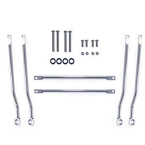 amavoler Universal Motorcycle Saddlebag Side Support Bars Mounting Brackets Compatible for Harley Honda Yamaha Suzuki Kawasaki (Silver)