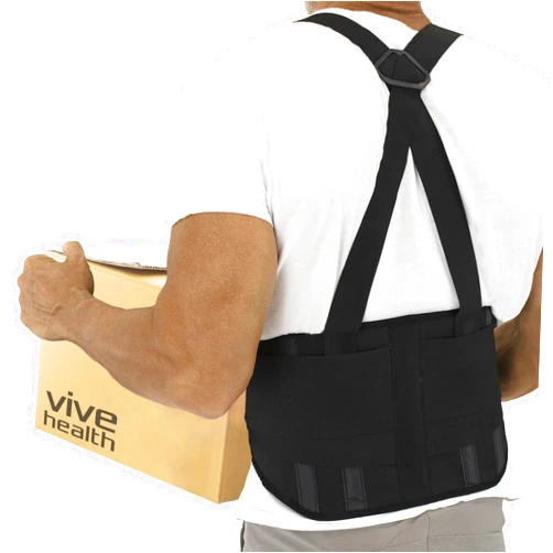 Vive Back Brace for Heavy Lifting - Lower Back Brace Support Belt for Men & Women w/Suspenders - Lumbar & Sciatica Pain Relief - Adjustable Compression for Herniated Disc, Lift Harness for Protection