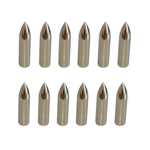 I-Sport 100 Grain Glue on Field Points Archery Replacement Practice Target Arrow Tips 12 Pack
