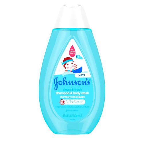 Johnson's Baby Johnson's Kids Clean & Fresh Children's Shampoo & Body Wash, Tear-Free, Paraben-, Sulfate- & Dye-Free, Hypoallergenic & Gentle on Toddlers' & Kids' Developing Hair, FreshBoost Scent, 13.6 fl. oz