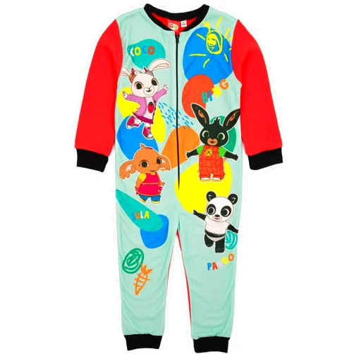 Bing Bunny Boys Onesie | All In One Fleece Loungewear | Coco Sula Pando Good Night | Kids Pyjama PJs Sleepsuit Nightwear