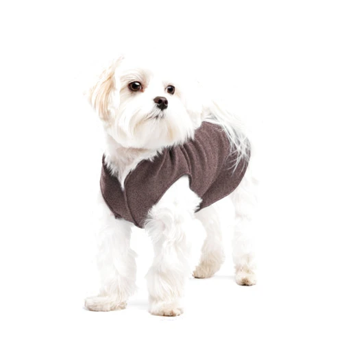 Gold Paw Stretch Fleece Dog Coat, Stretchy Pet Sweater, Machine Washable Pullover for Winter and Fall, Charcoal, 8