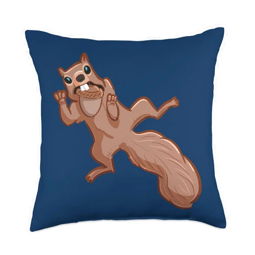 Character Alley Daring Cute Squirrel Throw Pillow, 18x18, Multicolor