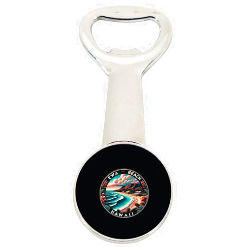 R and R Imports Ewa Beach Hawaii Souvenir Destination Magnetic Bottle Opener 2-Pack