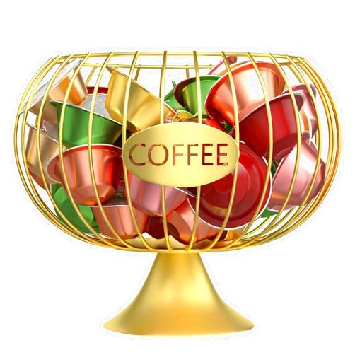 CORTNK Coffee Pod Storage, Large Capacity Gold K Cup Holder Organizer for Counter - Coffee Bar Accessories Decor Station for Pods, Espresso, Capsules, Creamer(HC-Gold)