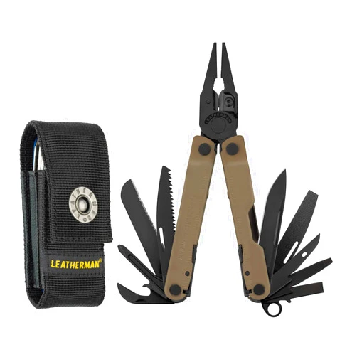 LEATHERMAN, Rebar Multitool with Premium Replaceable Wire Cutters and Saw, Coyote Tan with Nylon Sheath