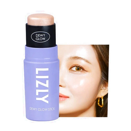LIZLY Vegan Blush Stick Multi Balm Cheek Stick Korean Make Up Dewy Glow Balm Stick sonrojo (03 Luminous)