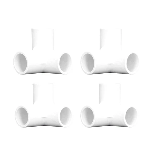 KIMISS 3 Way Pipe Fittings for PVC Plastic Right Angle Tee Corner Connector 10PCS 20mm Inner Diameter Ideal for Furniture Greenhouse and Tent Connections