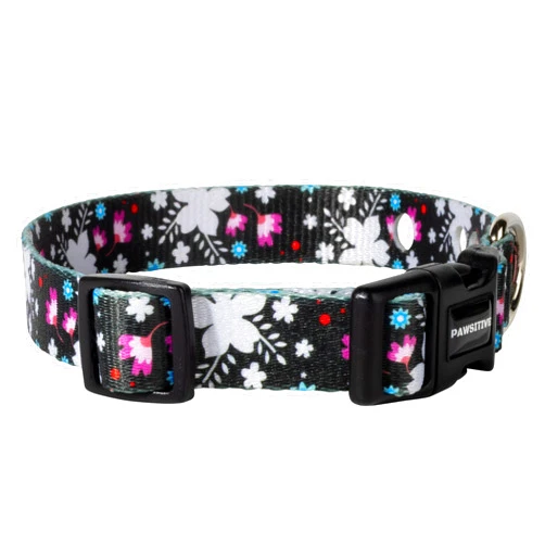 Gracie To The Rescue E Collar Replacement Strap - Shock Collar Replacement Collar, Fence Collar Replacement, Compatible with Pet Safe & Invisible Fence & Fits Most PetSafe Collars (Small, Black Flower)