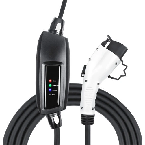 Lectron Electric Vehicle Charger 16 Amp - Level 1 EV Charger (110V) with 21ft Extension Cord & Nema 5-15 Plug Compatible with All J1772 EVs