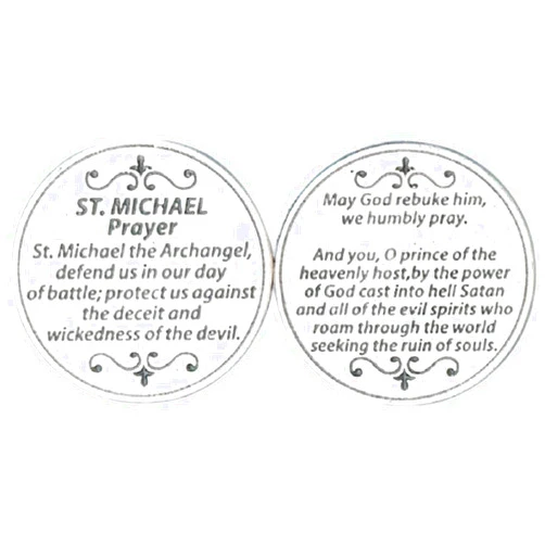 Religious Gifts Religious Gift Saint St Michael the Archangel Prayer Protect Us Pocket Token