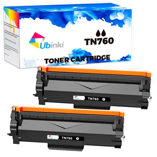 Ubinki TN760 TN730 High Yield Toner Cartridge Replacement for Brother TN-760 TN-730 for HL-L2350DW HL-L2395DW HL-L2390DW HL-L2370DW MFC-L2750DW MFC-L2710DW MFC-L2730DW DCP-L2550DW (Black, 2 Pack)