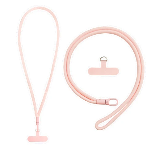 Zhuohai 2Pack Universal Crossbody Patch Phone Lanyard Tether for Around The Neck,19in Fashion cute Phone Lanyards,Compatible with Most Smartphones(Pink)