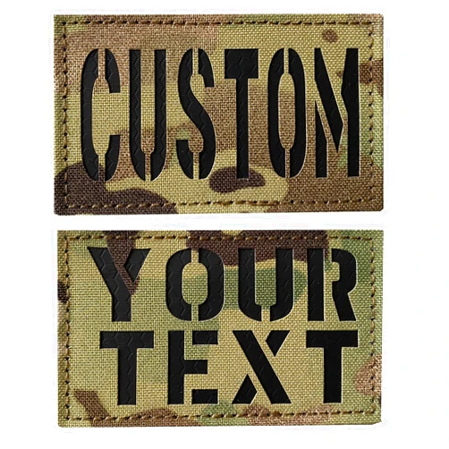 JUJUPUPS 2 Pack Custom IR Infrared Call Sign Laser Cut Patch