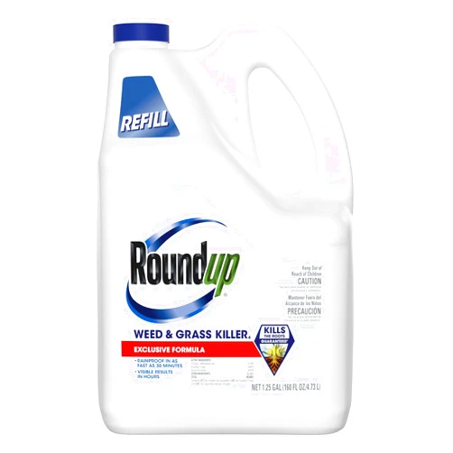 Roundup Weed & Grass Killer₄ Refill, Use in and Around Flower Beds, Trees, Driveways, Walkways & More, 1.25 gal.