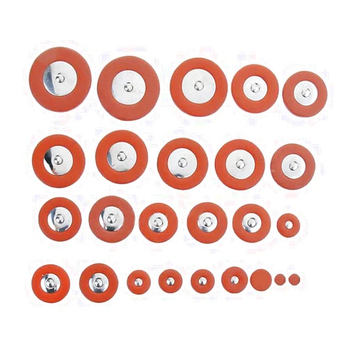 Jiayouy 25 Pieces Leather Pads Alto Sax Pads Replacement Set Saxophone Repair Parts Brown 9mm to 48mm