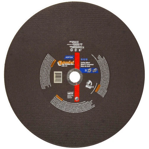 Norton Gemini Long Life Chop Saw Reinforced Abrasive Cut-off Wheel, Type 1 Flat, Aluminum Oxide, 1