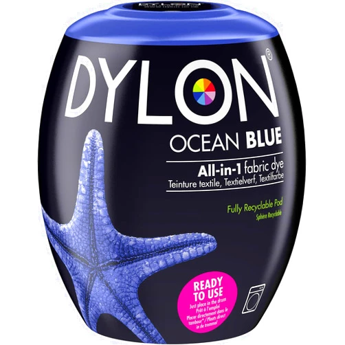 Dylon Fabric Dye Pod, Ocean Blue 350g (Pack of 1), 12 Ounce