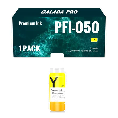 Galada pro PFI050 PFI-050 Ink Tank 1-Pack(Ywllow) Replacement for Canon imagePROGRAF TC-20 TC-20M Printer