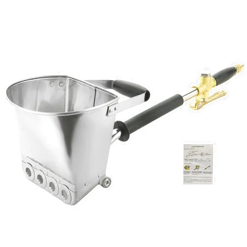 ATPEAM 4 Jet Stucco Sprayer | 4 Jet Wall Sprayer - Concrete Sprayer - Plaster Sprayer - Cement Mortar Spray Gun Hopper Gun Concrete Stucco Plaster Paint Wall Ceiling Tool