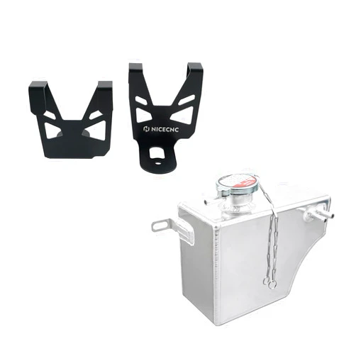 NICECNC Black Reefer Holder and Expansion Water Tank Dual Surge Tank Compatible with Polaris RZR XP4 2018-2021, RZR Turbo 2020-2021