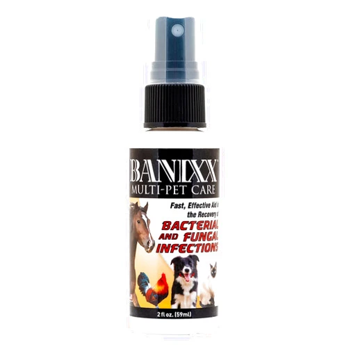 BANIXX Horse and Pet Care Travel Size. Non-irritating, Odorless Spray for Scratches, Rain Rot, Hot Spots, Wounds, Ringworm, Ear infections, Itchy Skin, and More. Safe Around The Eyes, Rapid Results