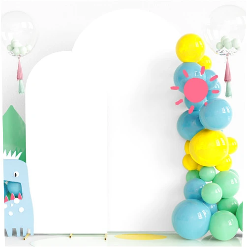 Fomcet Set of 2 Wedding Arch Cover 6FT, 7.2FT White 2-Sided Round Top Spandex Arch Backdrop Cover Fitted Fabric for Birthday Party Baby Shower Wedding Arch Stand Decoration