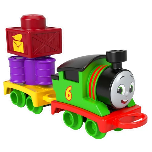 Thomas & Friends Toddler Toy My First Percy Push-Along Train with Stacking Cargo for Kids Ages 18+ Months