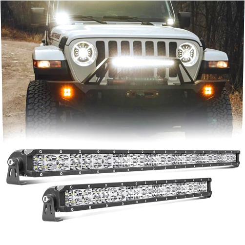 Nibright Lumimotor 30 Inch Slim LED Light Bar, 20 Inch Light Bar Spot Flood Combo Beam Off Road Driving LED Light for Truck SUV UTV ATV Pickup