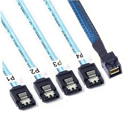 ADCAUDX 2Pack SFF-8643 to SATA: 1M SFF8643 Mini-SAS to SATA Forward Breakout Cable Mini SAS HD SFF8643 Controller to Hard Drive (3.3FT)
