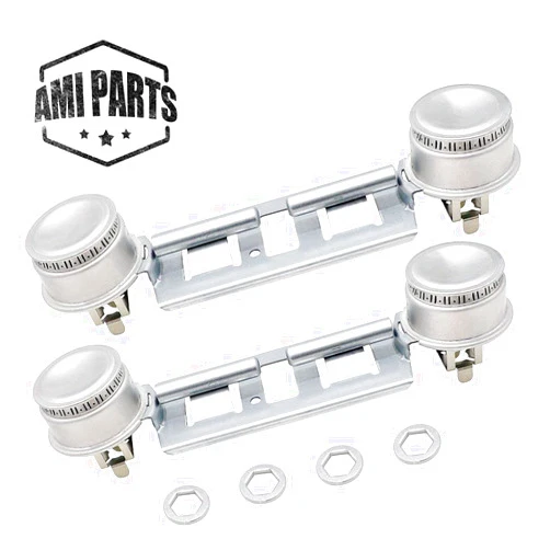 AMI PARTS Double Burner Assembly WB16K10026 WB29K17 Double Stove Top Double Surface Burner Kit Replacement Compatible with General Electric Hot.point Gas Stove Range Assembly(2pack) by AMI PARTS