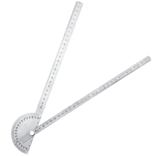 Outus Angle Protractor Angle Finder Ruler Two Arm Stainless Steel Protractor Woodworking Ruler Measure Tool with 0-180 Degrees(30 cm/ 11.8 Inch)