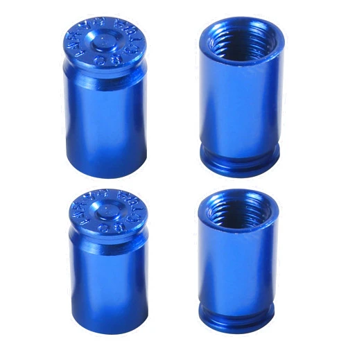 Bylikeho 4PCS Tire Valve Caps,Valve Stem Caps,Car Accessories Tire Caps Aluminum Alloy Car Air Stem Cap,Tires Air Caps Cover,Tire Valve Stem Caps for Cars,SUV,Trucks, Motorcycles (Blue)