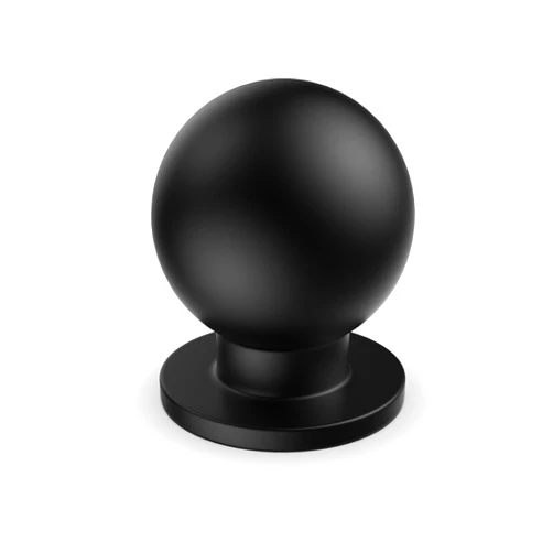 homdiy 10 Pack Black Cabinet Knobs, Kitchen Drawer Handles Round Ball Matte Hardware for Dresser, 1 Inch Single Hole Pulls