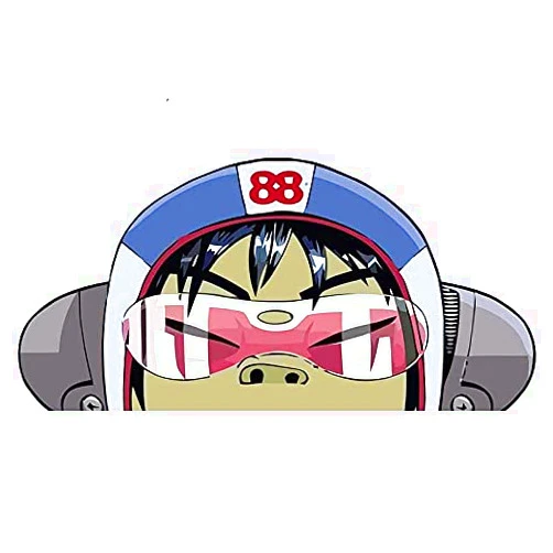 ZGHQHCDRH 13cmx6.1cm for Gorillaz Car Stickers Windshield Decals DIY Vinyl Car Wrap Sunscreen