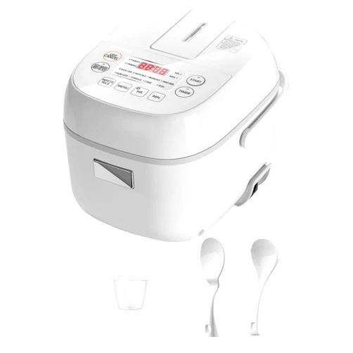 Toshiba Mini Rice Cooker, 3 Cups Uncooked Small Rice Cooker, Steamer & Warmer, With Fuzzy Logic And One-Touch Cooking, 24 Hour Delay Timer And Auto Keep Warm Feature, White