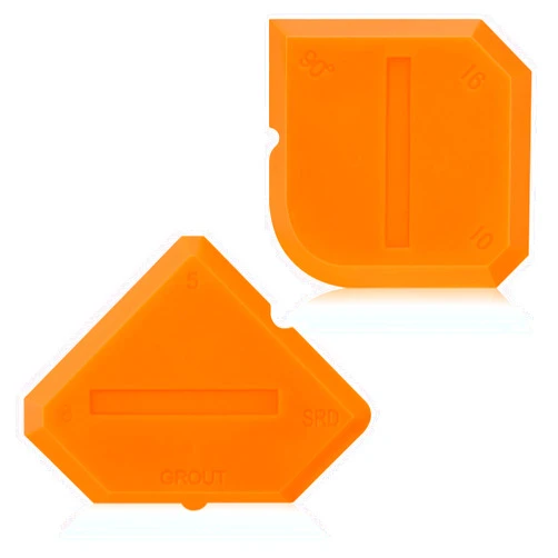 Outus 2 Pieces Caulking Tool Set Silicone Sealant Grout Finishing Tool for Kitchen Bathroom Floor Sealant Sealing (Orange)