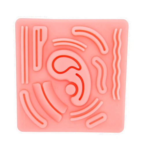 Yosoo 3D Silicone Laparoscopic Suture Simulation Pad with PreCut Wounds for Suture Practicing to Student Doctor Nurse Teaching Not Easily Separate, Tear or Rip