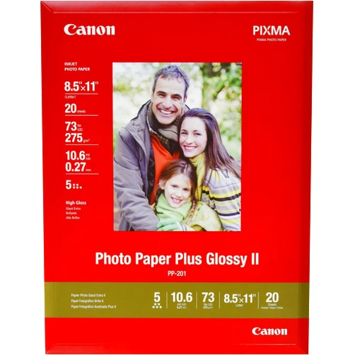 Canon Photo Paper Plus Glossy II, 8.5 x 11 Inch, 20 Count (2311B001)