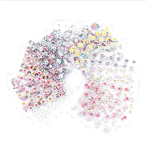 New8Beauty Nail Art Stickers Decals Series 13 (30-Pack) - 3D Flowers