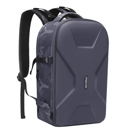 MOSISO Camera Backpack,DSLR/SLR/Mirrorless Photography Camera Bag Camouflage Waterproof Hardshell Case with Tripod Holder&Laptop Compartment Compatible with Canon/Nikon/Sony/DJI Mavic Drone, Gray