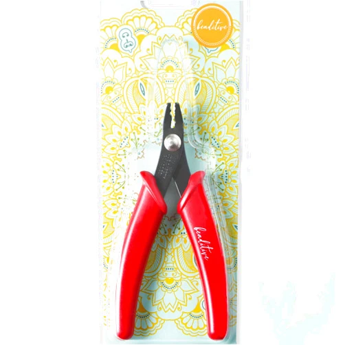 Beaditive Bead Crimping Plier for 2mm & 3mm Beads and Tubes | 5-Inch (Red)