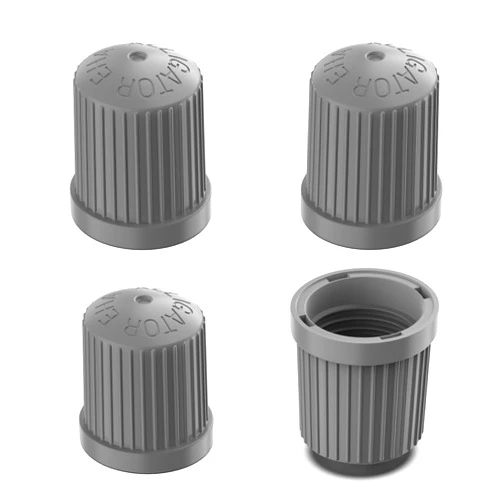 Prime Ave TPMS Tire Valve Caps (4-Pack) Alligator EHA Secure Air Pressure Gray Valve Stem Caps Compatible with Audi, BMW, Mercedes, Porsche, Tesla, VW & More (Made in Germany)