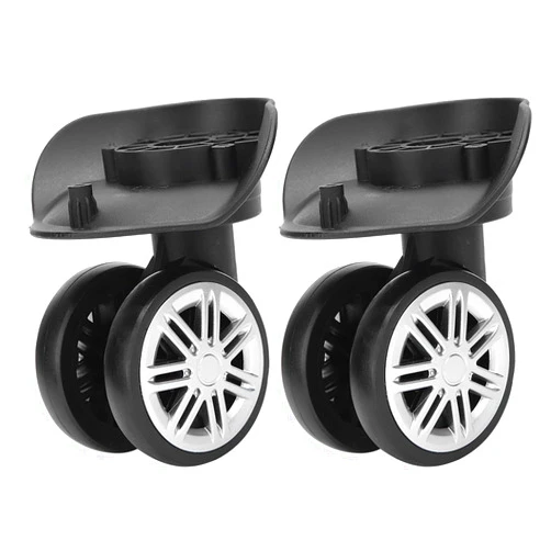 Ejoyous Suitcase Wheel Replacement, Mute Double Row Luggage Wheel Universal Outdoor Swivel Caster for Luggage Suitcase Trolley