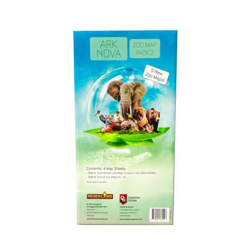 Capstone Games Ark Nova: Zoo Map Pack 2 - Game Accessory Expansion Set, Expand Your Collection, All New Mechanics and Layouts to Explore - Ages 15+