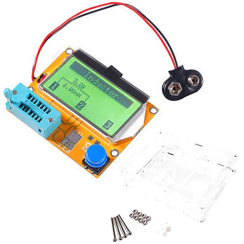 ACEIRMC Multifunction Meter DIY kit, ACEIRMC Mega 328 Graphic transistor Tester, NPN PNP Diodes Triode Capacitor ESR SCR MOSFET Resistor Inductance LCD Display Checker with case