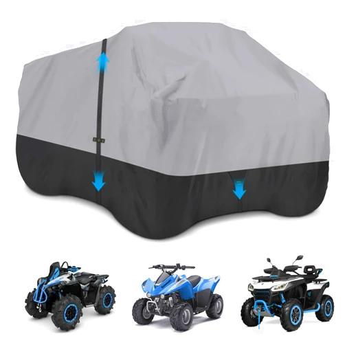 Seapisode ATV Cover, 420D Waterproof & Windproof 4 Wheeler Covers Outdoor Storage All Weather Protect,Quad Cover Fit for Polaris Yamaha Suzuki Honda, 95