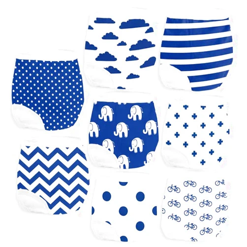 BaeBae Goods Potty Training Underwear for Boys & Girls 8 Set, Absorbent Cotton Baby Toddler Training Pants 12M 2T 3T 4T 5T